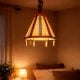 Handcrafted Bamboo Pyramid Hanging Lamp